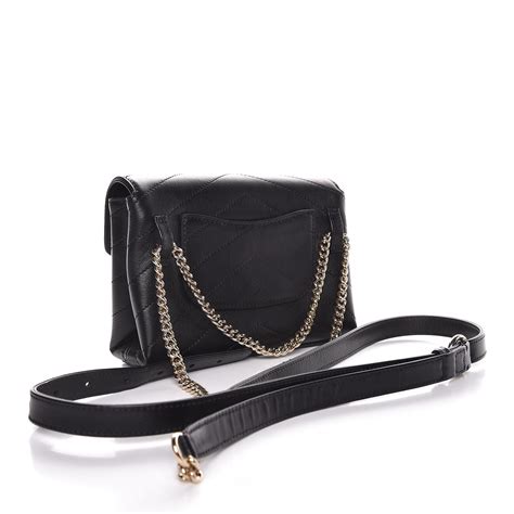 chanel calfskin coco chevron waist bag|chanel 19 waist bag.